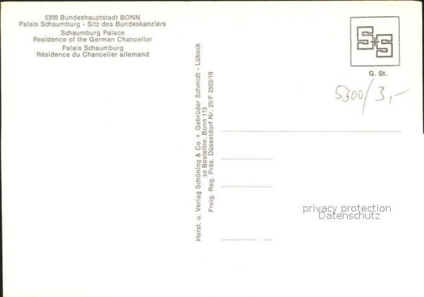 Bonn Rhein Palais Schaumburg – Bild 2