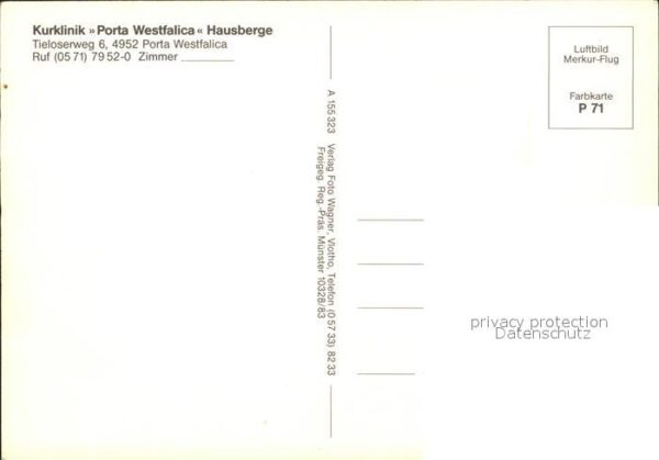 Hausberge Kurklinik Porta Westfalica Fliegeraufna – Bild 2