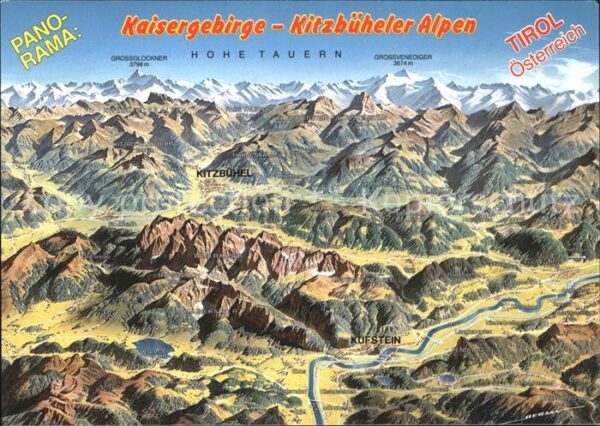Kaisergebirge Kitzbüheler Alpen Hohe Tauern Panoramak