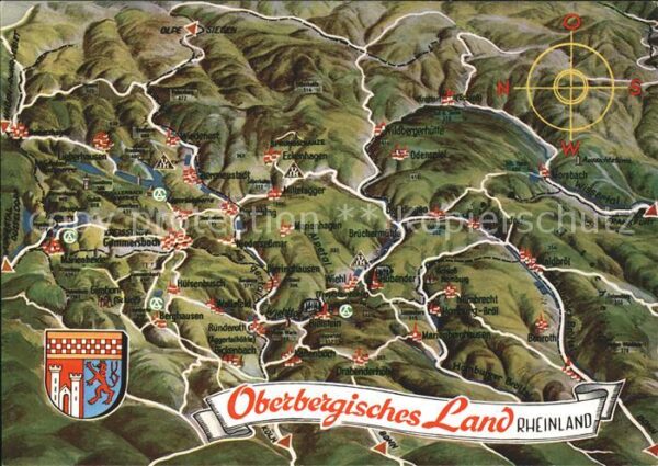 Panoramakarte Oberbergisches Land Hülsenbusch Eckenha
