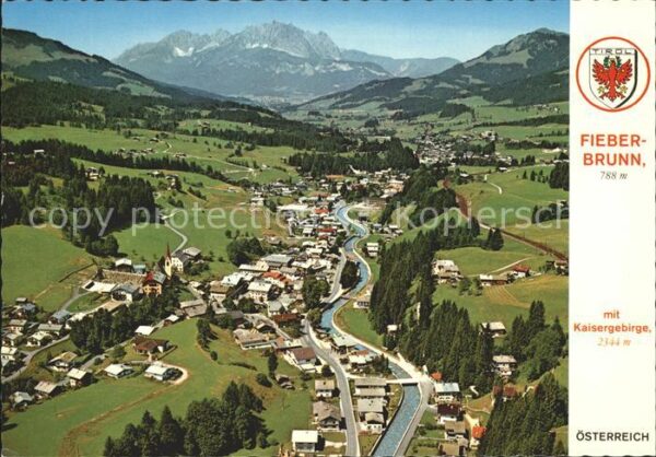 Fieberbrunn Tirol Kaisergebirge Fliegeraufnahme