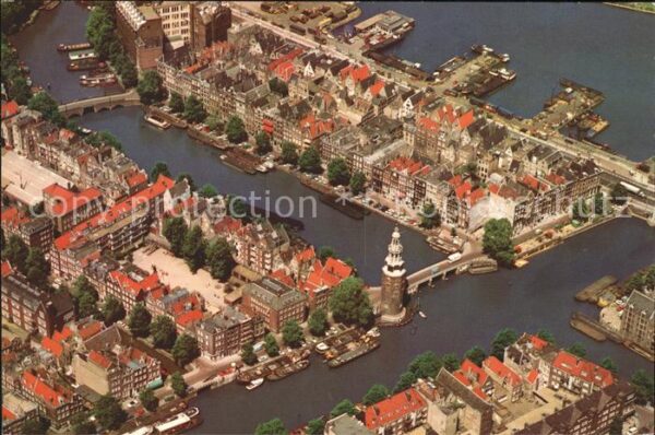Amsterdam Niederlande Fliegeraufnahme Montelbaanstoren Montel