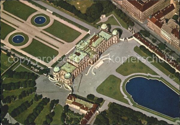 Wien Schloss Belvedere Fliegeraufnahme