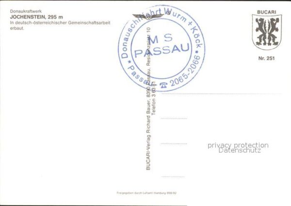Jochenstein Niederbayern Donaukraftwerk Fliegeraufnahme – Bild 2