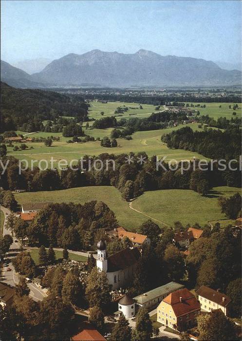 Bad Heilbrunn Pfarrkirche St. Kilian Fliegeraufnahme