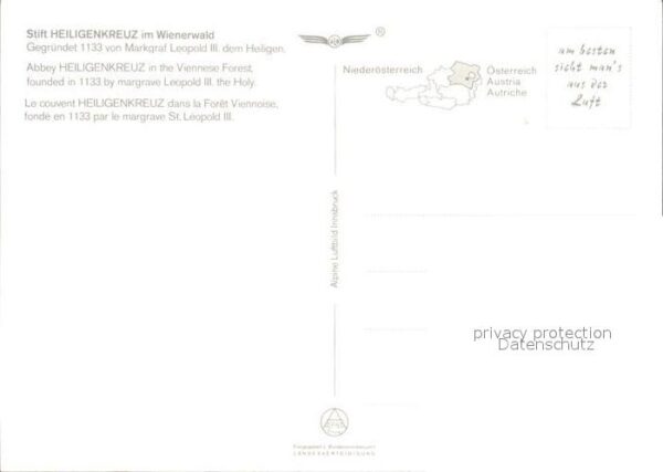 Heiligenkreuz Niederoesterreich Stift Heiligenkreuz Fliegeraufnahme – Bild 2