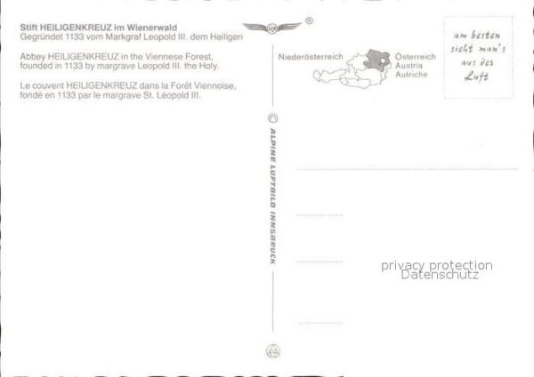 Heiligenkreuz Niederoesterreich Stift Heiligenkreuz Fliegeraufnahme – Bild 2