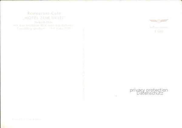 Sielbeck Holsteinische Schweiz Restaurant-Cafe Hotel zum Uklei Flieger – Bild 2