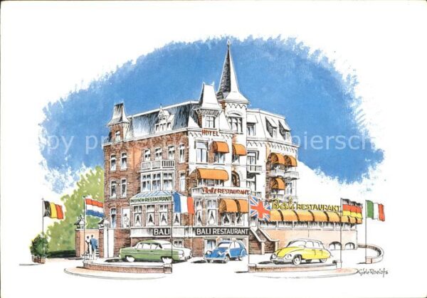 Scheveningen Bali Restaurant Künstlerkarte Giele Roe