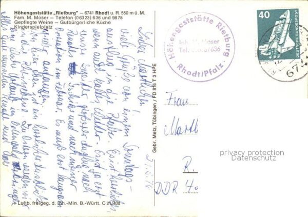 Rhodt Rietburg Höhengaststätte Rietburg Fliegeraufnahm – Bild 2