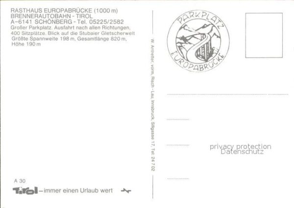 Schoenberg Stubaital Rasthaus Europabrücke Brennerautobahn – Bild 2
