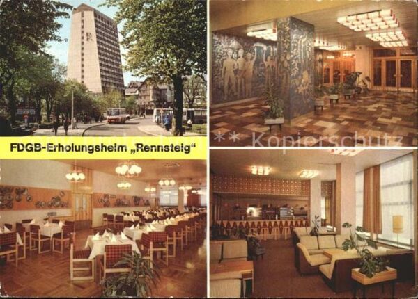 Oberhof Thueringen FDGB-Erholungsheim Rennsteig Empfang Sp