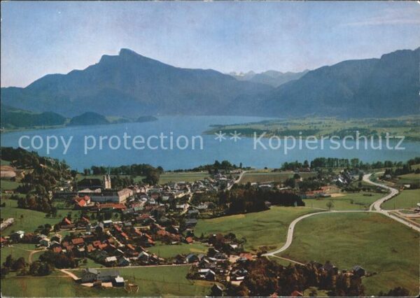 Mondsee Salzkammergut Schafberg Dachstein Fliegeraufnahme