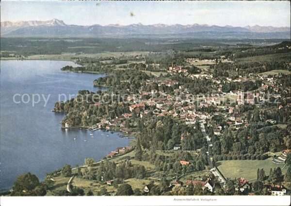 Tutzing Fliegeraufnahme Tutzinger Bucht Zugspit