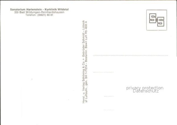 Reinhardshausen Sanatorium Hartenstein Kurklinik Wildet – Bild 2