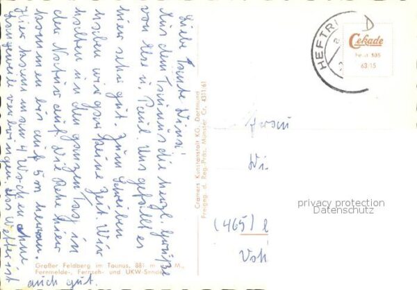 Grosser Feldberg Taunus Fernmelde- Fernseh- und UKW-Sender – Bild 2