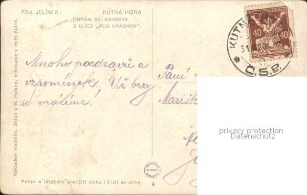 Kutna Hora Künstlerkarte Burg – Bild 2