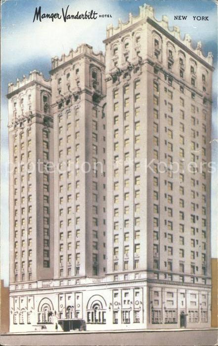 New York City Manger Vanderbilt Hotel Zeichnung