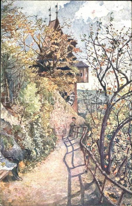 Graz Steiermark Künstlerkarte Urtum am Schlossberg