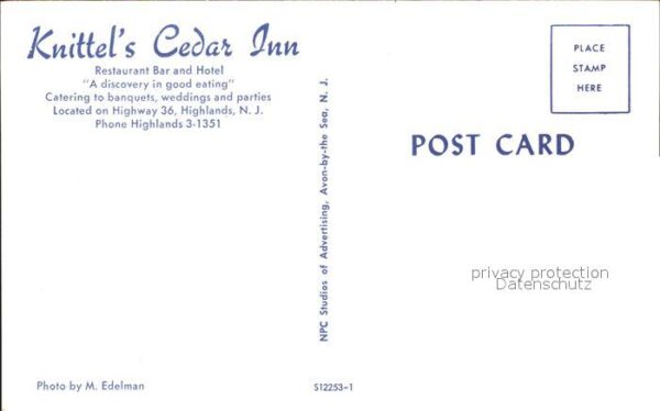 Highlands New Jersey Knittel Cedar Inn Restaurant Bar Hotel – Bild 2