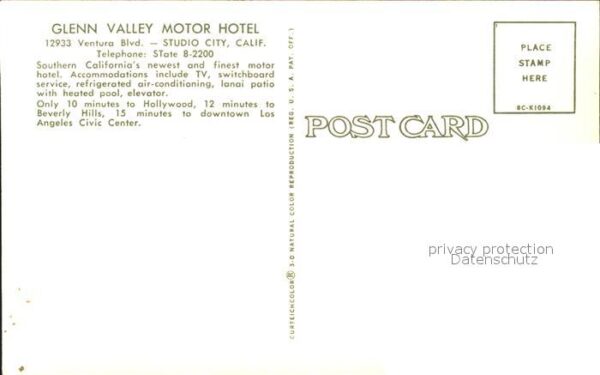 Studio City Glenn Valley Motor Hotel Zeichnung – Bild 2