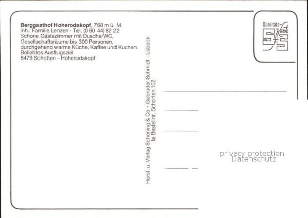 Schotten Hessen Gasthaus Hoherodskopf Sendetürme – Bild 2