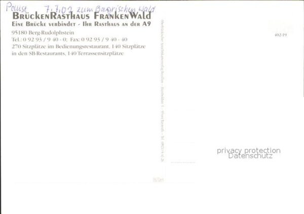 Rudolphstein Brückenrasthaus Franken-Wald – Bild 2