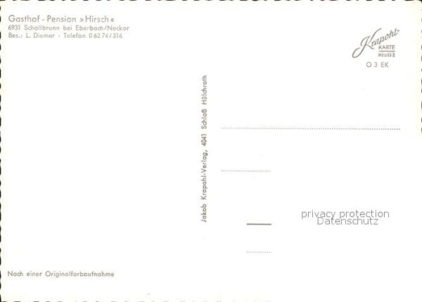 Eberbach Neckar Gasthaus Pension Hirsch – Bild 2