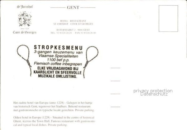 Gent Gand Flandre Hotel Restaurant St Jorishof Cour St Ge – Bild 2