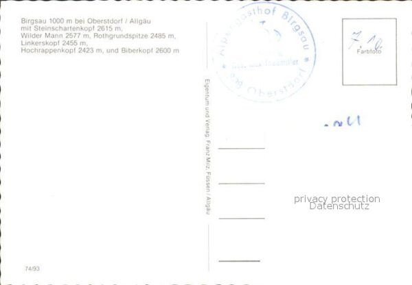 Birgsau Gasthof mit Wilder Mann Rothgrunspitze – Bild 2
