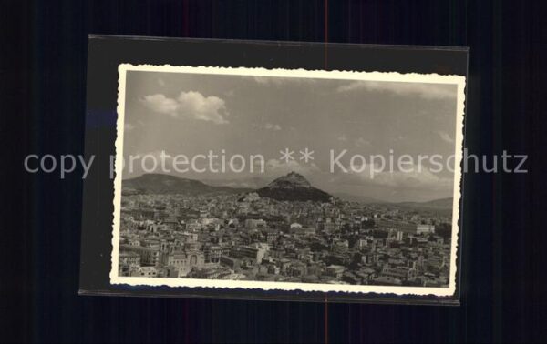 Athen Griechenland Blick von Akropolis auf Lykabettos