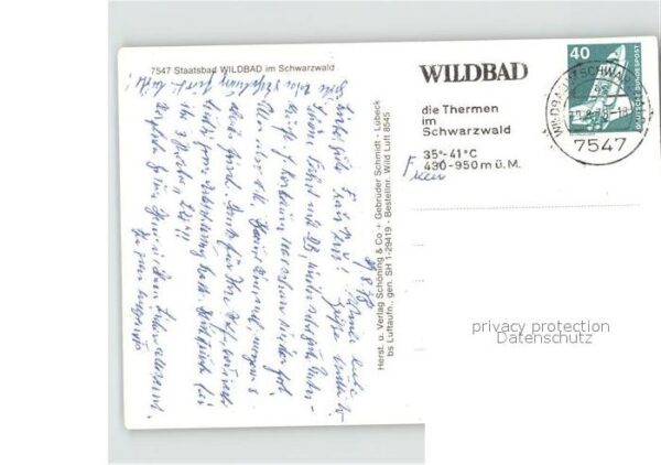 Wildbad Schwarzwald Fliegeraufnahme Staatsbad – Bild 2