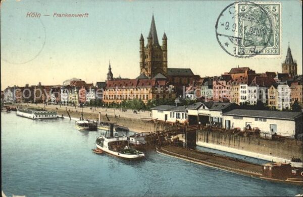Koeln Rhein Frankenwerft Frachter