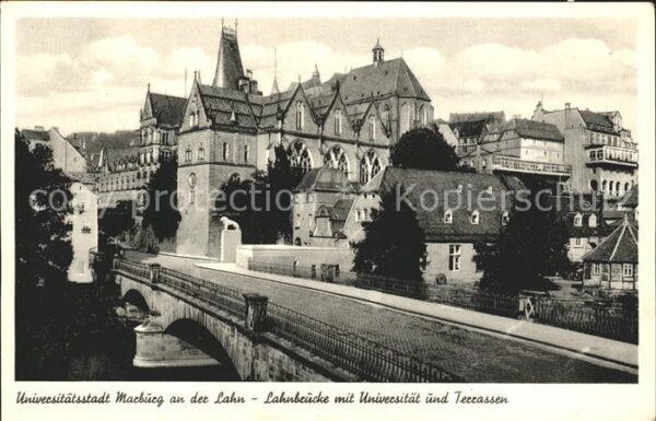 Marburg Lahn Lahnbrücke Universität Terrassen