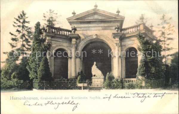 Herrenhausen Hannover Grabdenkmal Kurfürstin Sophie