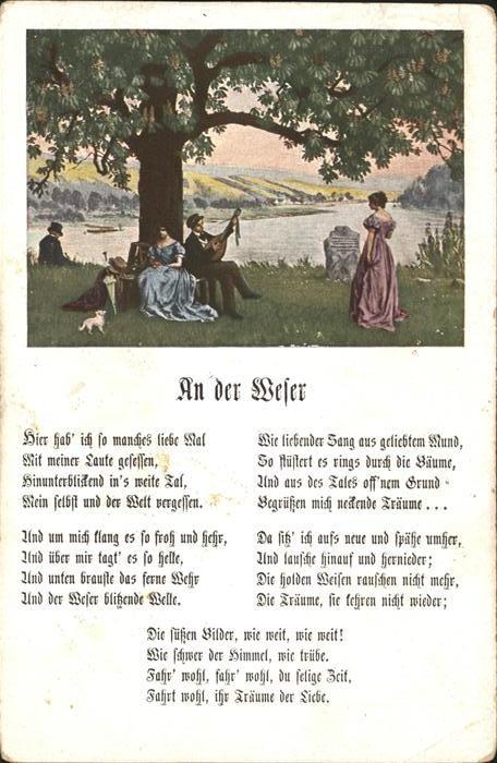 Liederkarte An der Weser Bunte Reihe Nr. 3