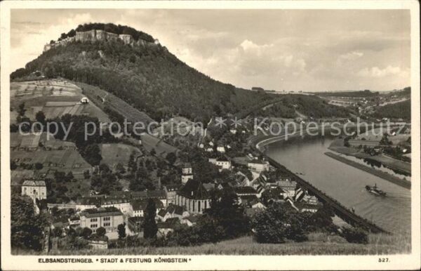 Koenigstein Saechsische Schweiz Festung Königstein Elbsandsteingebirge