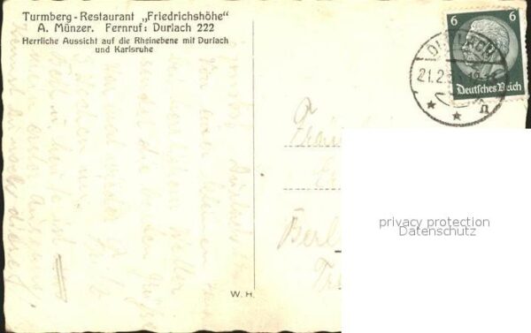 Durlach Turmberg-Restaurant Friedrichshöhe – Bild 2