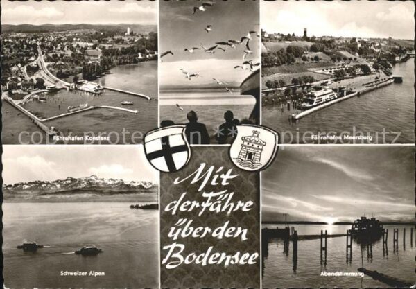 Konstanz Bodensee Meersburg Fährehafen Schweizer Alpen