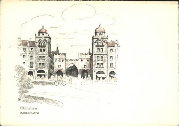 Muenchen Karlsplatz Zeichnung
