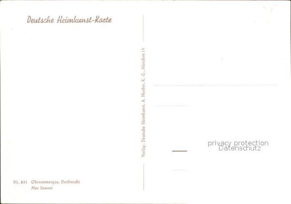Oberammergau Dorfstrasse Deutsche Heimatkunst-Karte – Bild 2