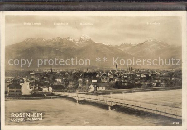 Rosenheim Bayern Brücke Grosse Tratten Wendelstein