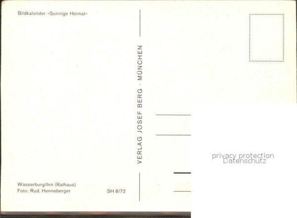 Wasserburg Inn Rathaus Bildkalender Sonnige Heimat – Bild 2
