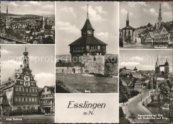 Esslingen Neckar Burg Altes Rathaus Markplatz Agnesbrück