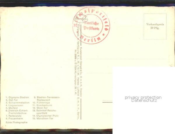 Berlin Reichssportfeld Fliegeraufnahme – Bild 2