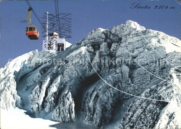 Seilbahn Söntis Bergstation Fernsehsender