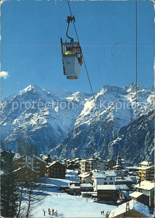 Seilbahn Hannigalp Grächen Wallis Weisshorn Bish