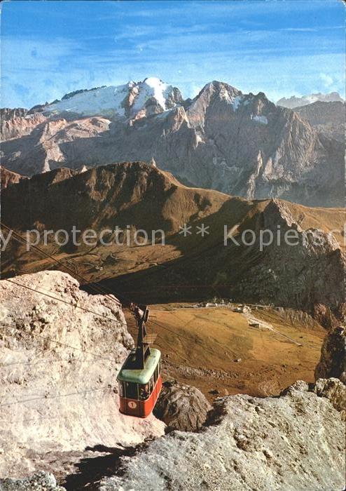 Seilbahn Passo Pordoi Cima Pordoi Marmolada Dolo