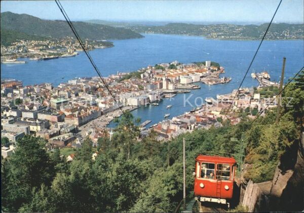 Zahnradbahn Bergen Norway Floyen Norwegen