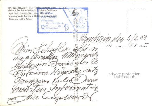 Seilbahn Funivia Ghiacciai Val Senales Trentino – Bild 2
